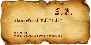 Sternfeld Máté névjegykártya